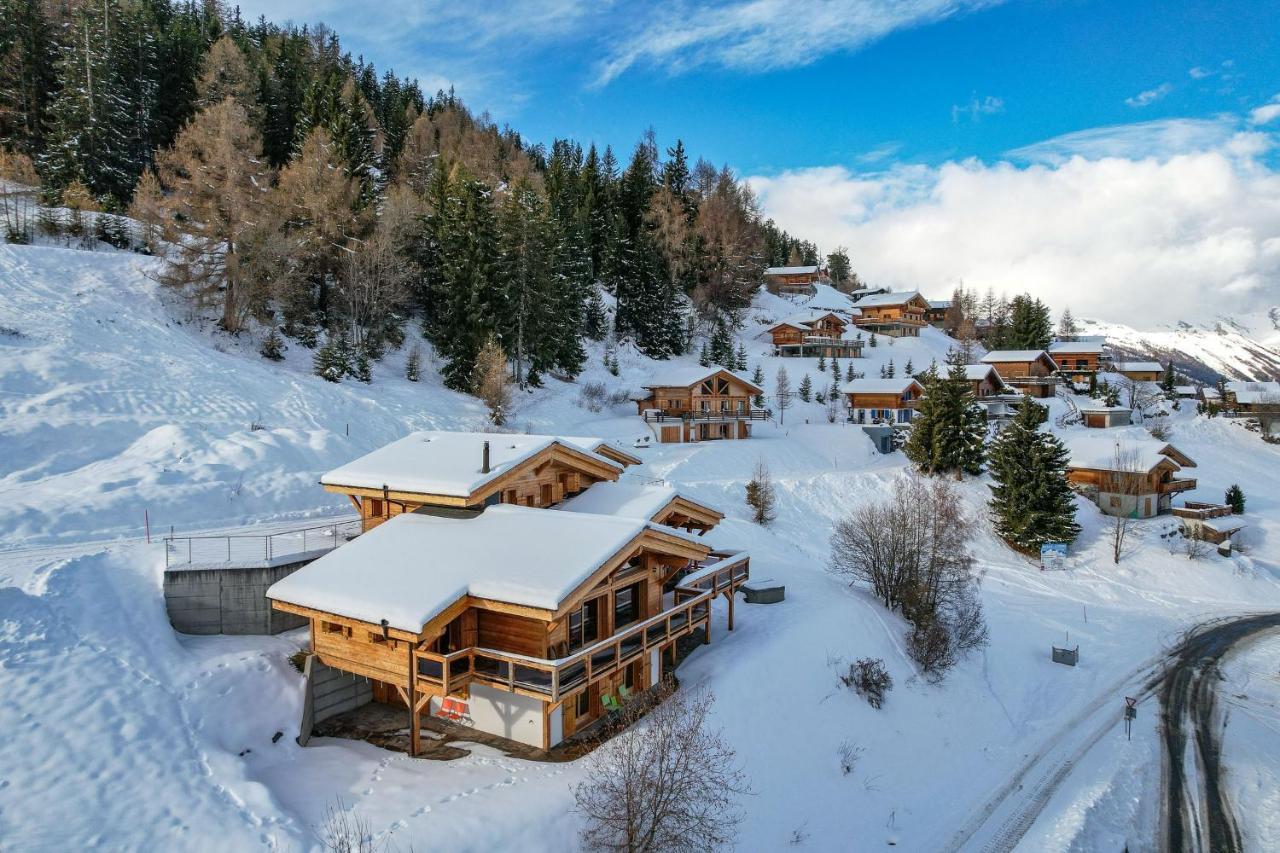 Chalet Flocon De Neige - Jacuzzi - Sauna La Tzoumaz Exterior photo